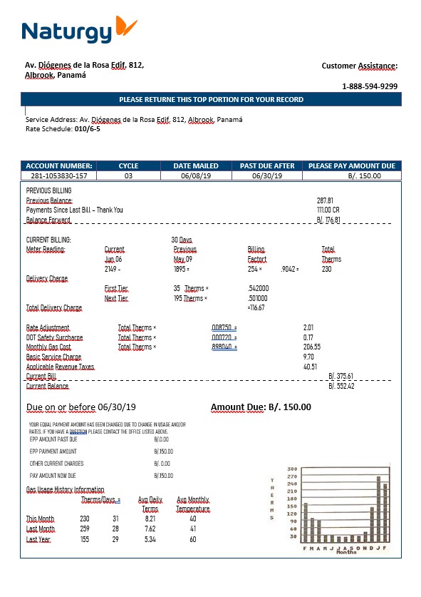  Minol USA business utility bill 